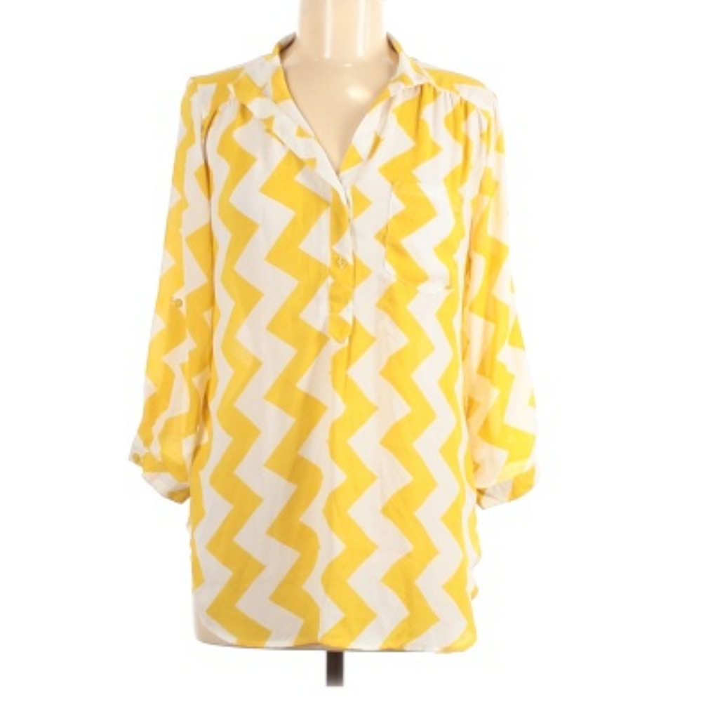 Xtaren Long Sleeve Blouse chevron